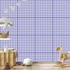 Wallpaper Fabric Pattern Blue and White for Living Room and Bedroom 50x1000