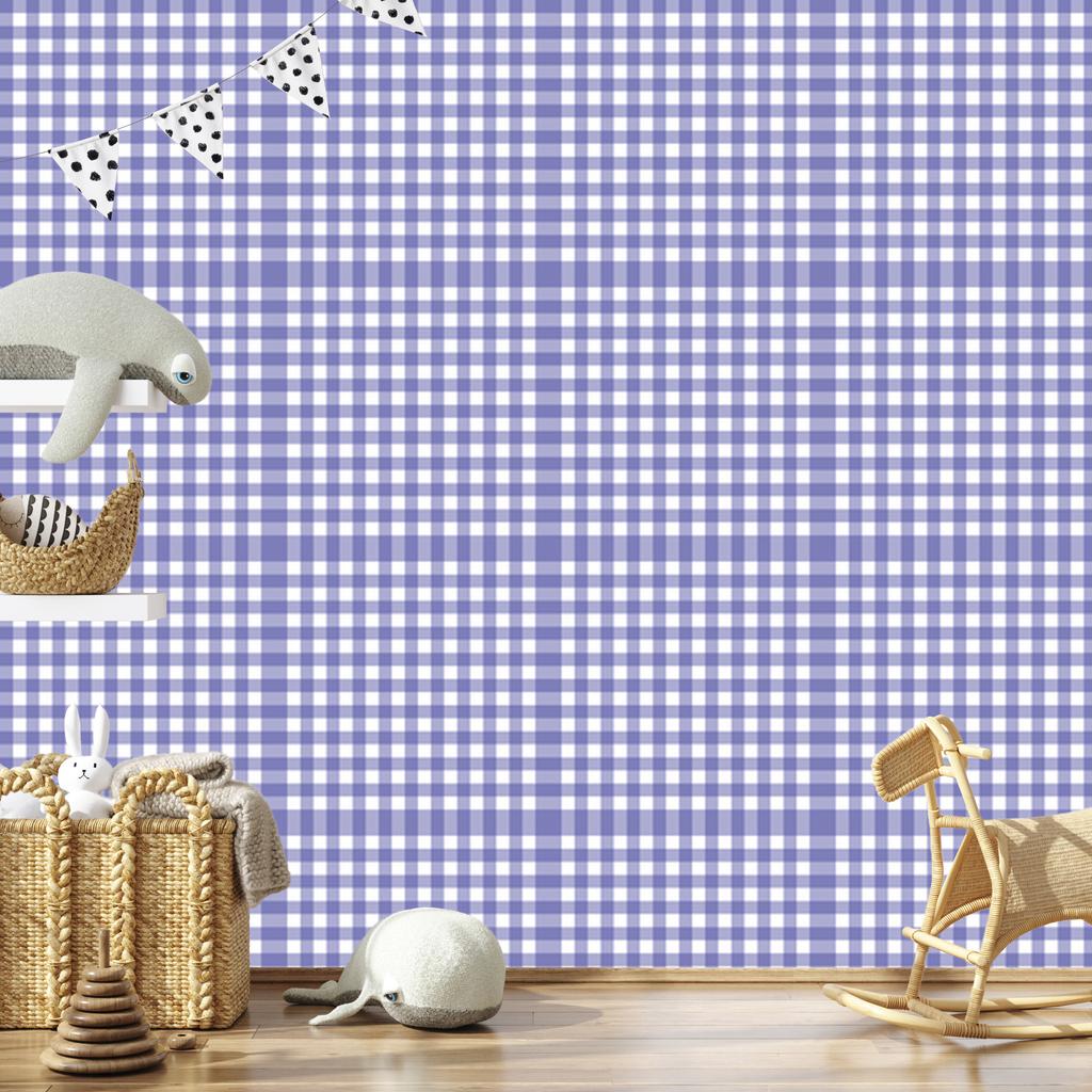 Wallpaper Fabric Pattern Blue and White for Living Room and Bedroom 50x1000