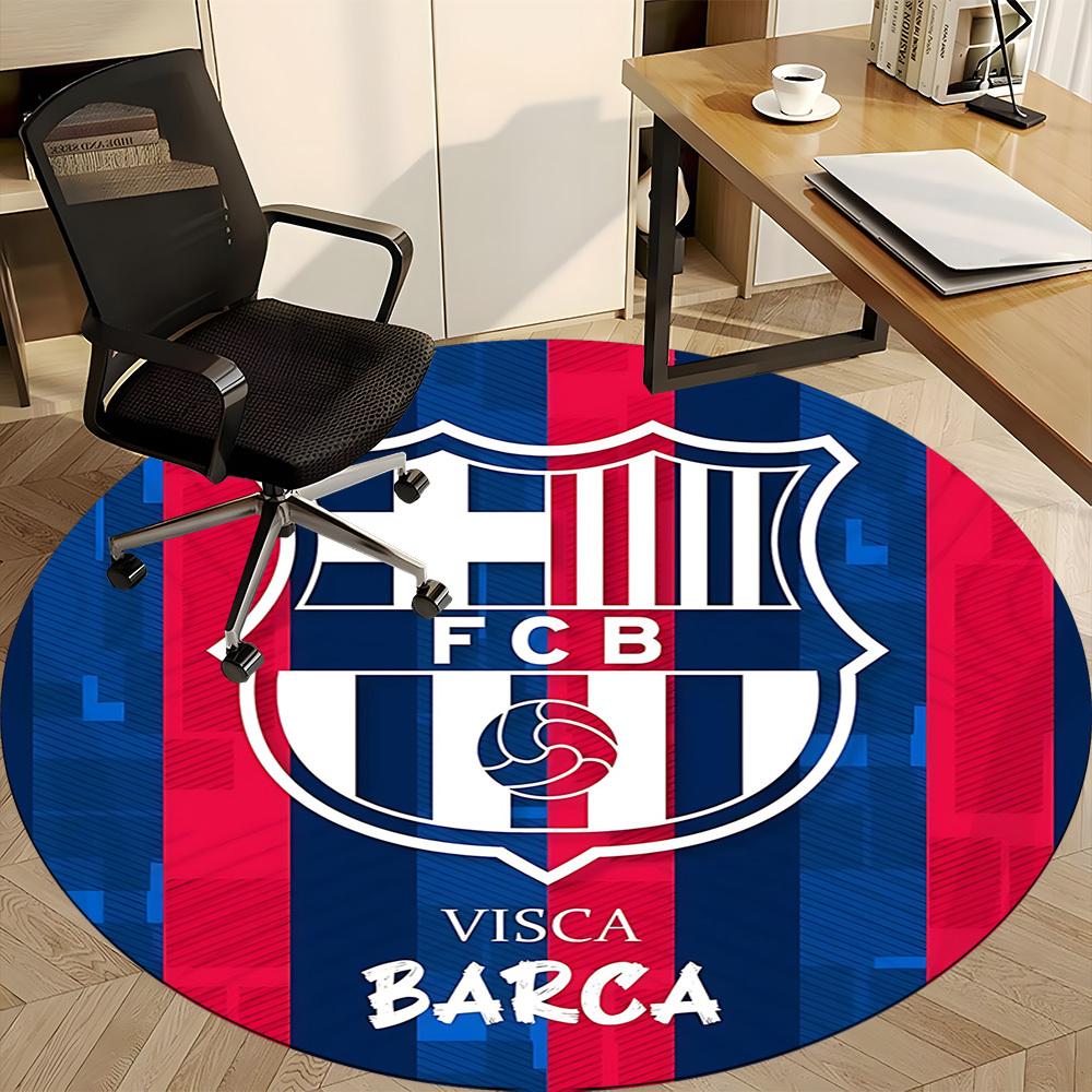 

1pc Barcelona FC Office Round Area Rug, Under Office Chairs Bedroom Living Room Home Decor a1016281 150cm by 150cm