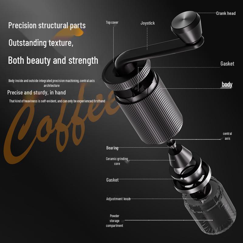 Compact Electric Coffee and Grain Grinder with Manual Option for Home Use