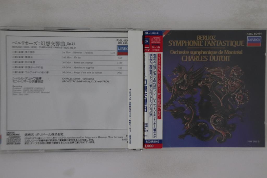 CD CHARLES DUTOIT - Berlioz: Symphonie Fantastique, Op. F35L50194 LONDON Japan Obi Classical Used