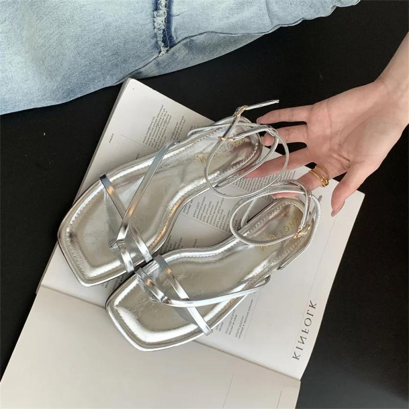 Fashion Women's Sandals Casual Summer Open Toe Light Comfortable Flats  Outdoor Pinch Toe Beach Sandalias