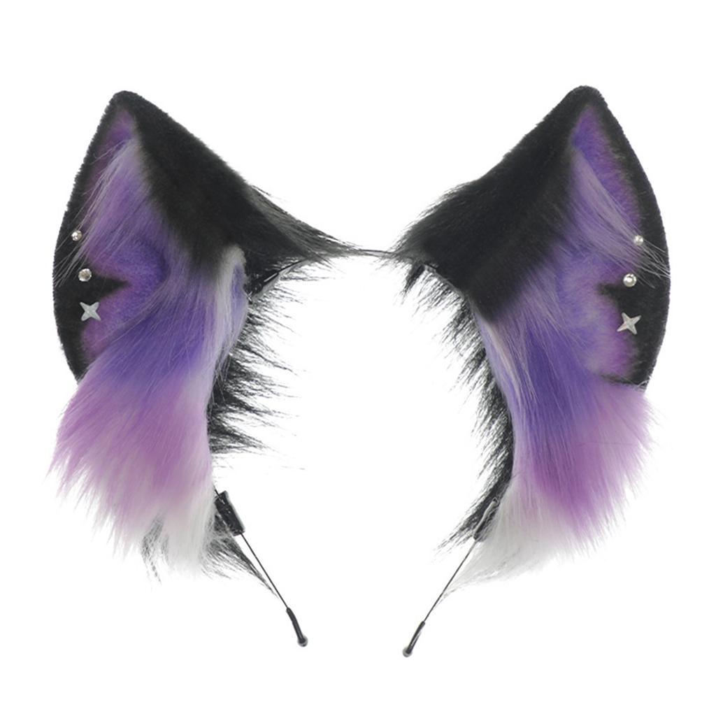 Dark Series Wolfsohren Stirnband Cosplay Kostüm Haarreif Party Kopfschmuck Maskeraden Kopfbedeckung Animes Rollenspiel Haarschmuck