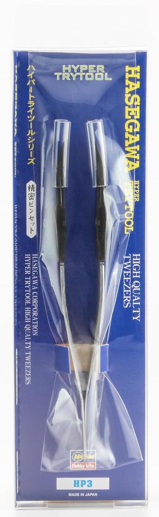 Hasegawa Hyper Tri-Tool Series Precision Tweezers for Plastic Models (HP3)