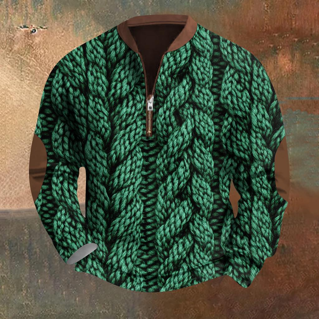 Men's Retro Casual Gradient Printed Sweatshirt