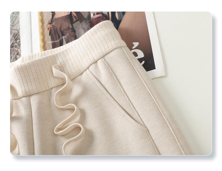 Women's 2024 Spring & Autumn Wool-Blend Wide-Leg Trousers