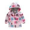 Spring and Autumn Cartoon Printed Fashionable Tunic Hooded Children's Clothing