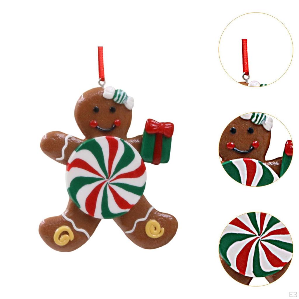 Christmas Gingerbread Man Hanging Decoration Ornament Gifts Home Celebration