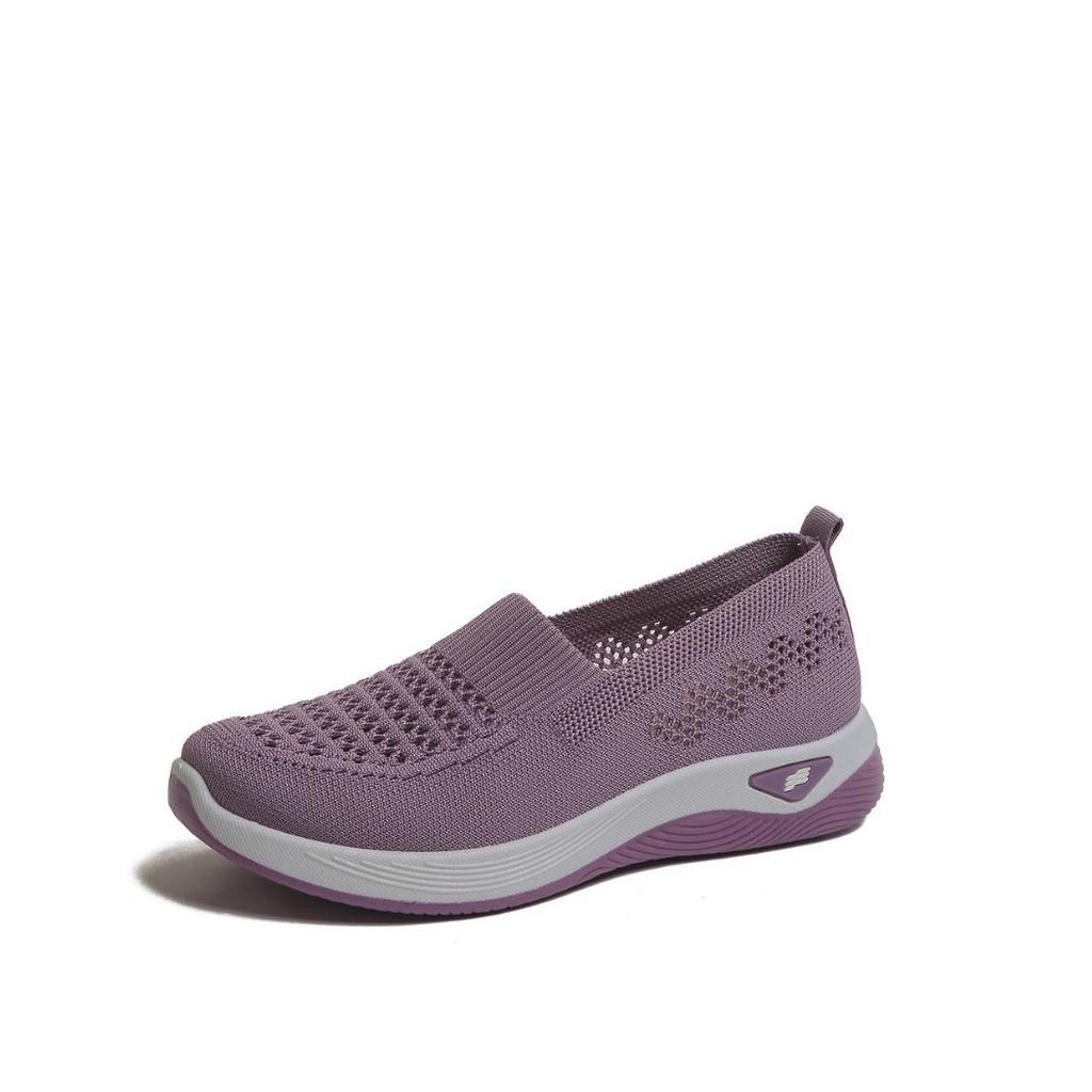 New Fly-woven Breathable Casual Shoes Cloth Shoes Flat-soled Single Shoes