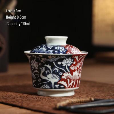 Chaxun Vintage Blue and White Porcelain Gaiwan