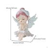 Ballerina Statue with Feathered Appendages Decorative Winged Ornament Freestanding Ballet
