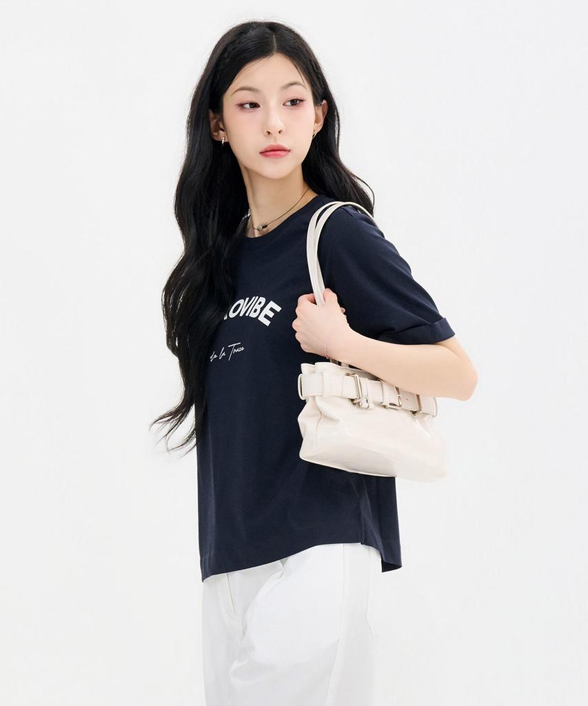 CHASECULT Women'S Sleeve Variation Graphic Short Sleeve T-Shirt-Fbrg5870D04
