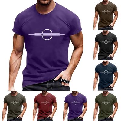 Sommer Kurzarm Rundhals Europäische Größe Kreuzdruck Pullover T-Shirt Top