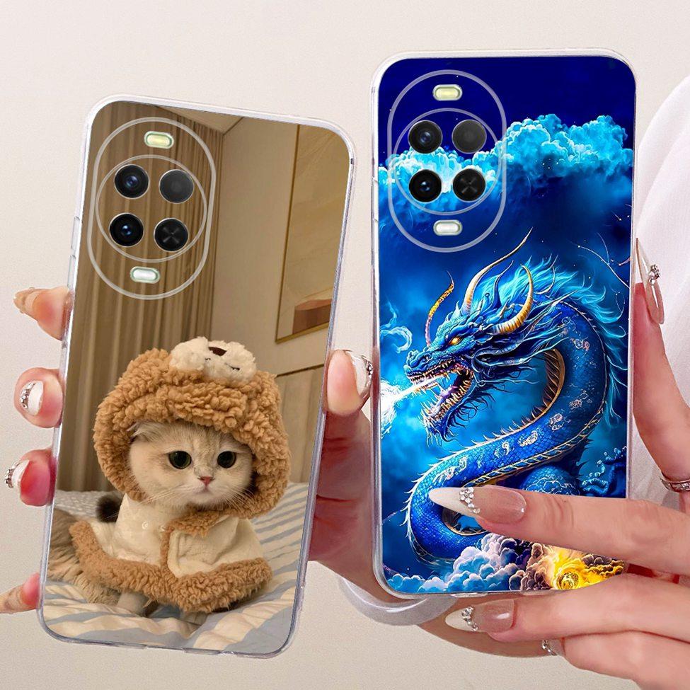 Transparent Case For Huawei Nova 15 Cover Cute Cat Fashion Butterfly Luxury Painted Casing For Huawei Nova15 PSN-AL00
