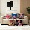 W-Wuthering Wave Changli Pillow Case Square Double-Sided Sofa Cushion Cover Bedroom Bedside Pillow