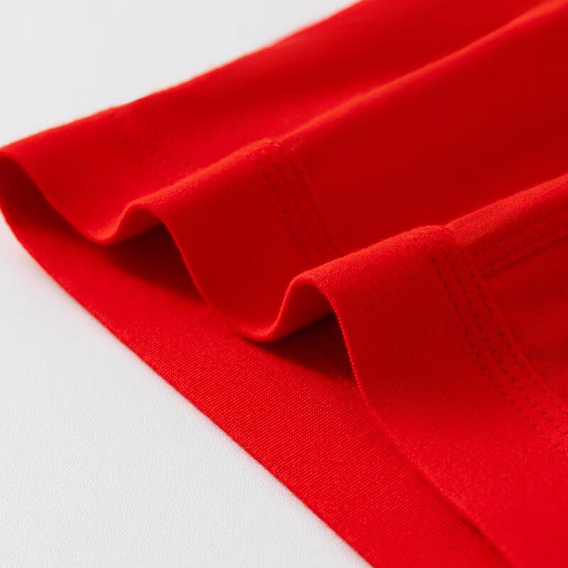 LangSha Men's Red Pure Cotton Boxer Briefs - Year of the Horse (2-Pack)