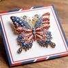Freedom Anniversary Pin Commemorative Enamel Brooch Tone Lapel for Collectors, Nationalists,