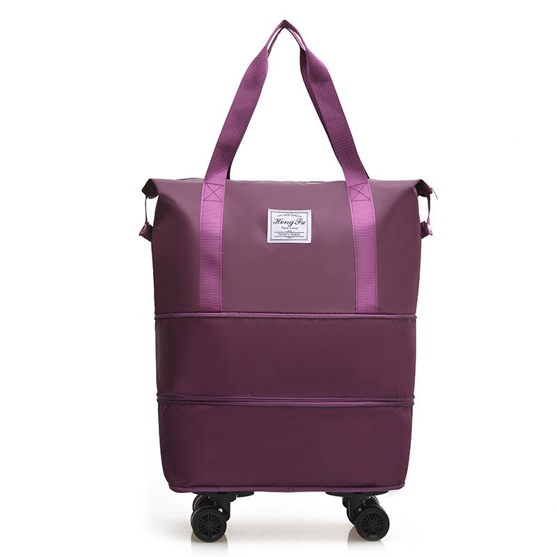 Expandable Large Capacity Travel Duffel with Universal Wheels for Men & Women - Perfect for Shopping, Storage, and Business Trips