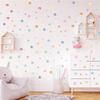 Removable Watercolor Polka Dot Wall Stickers - Kids Room Decor, Colorful Easy-Paste Wall Decals for Children Bedroom Home Deco