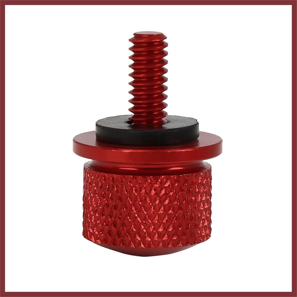 1/4''-20 Thread Motorcycle Red Aluminum Alloy Rear Seat Bolt Screw for Harley Davidson Touring Sportster Softail Dyna 1996-2017 2pcs Replace Parts