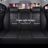Full Set 5-Seat Premium Nappa Leather Car Seat Covers with 2 Headrest  Breathable and Waterproof   Seat Covers for Most Cars
