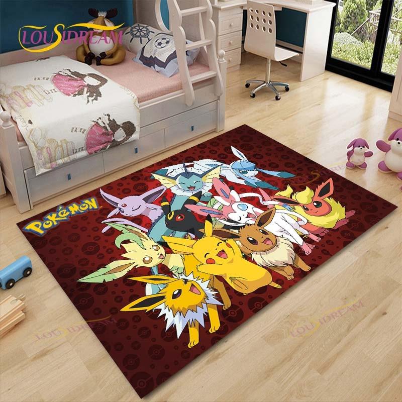 Pokemon Rug Cartoon Carpets Anime Carpet Living Room Tea Table Mats Bedroom Rug Washable Floor Mats Household Area Mat Gift