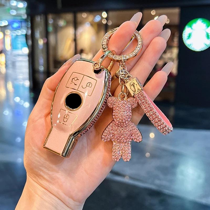 For Mercedes Benz Keycase C E A B S Class Gle Gla Glb Glc Gls Amg Car Key Bag Exquisite Durable Car Interior