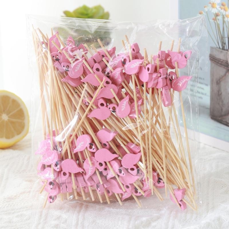 Pack Of 100 User Friendly Bamboos Skewers Camping Utensils For Cocktails Fruit Decorations Wedding Parties Supplies