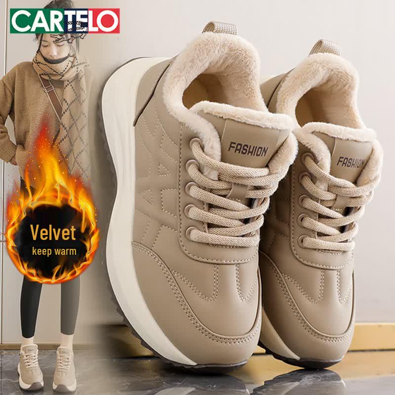 Cartelo Women s Winter Lined German Trainer Sneakers 38