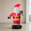 Freestanding Santa Decor with Green Sack Indoor Outdoor Christmas Inflatable Festive