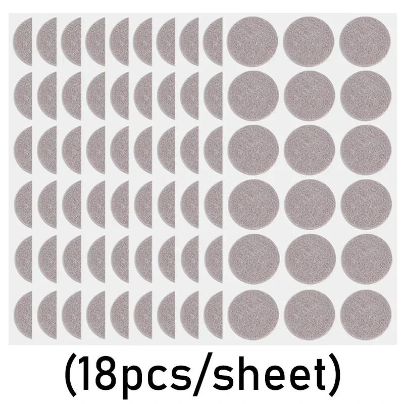 

360/18pcs Self Adhesive Felt Chair Leg Pads Round Square Table Desk Sofa Legs Mat Anti-Slip Covers Furniture Protector Stickers 18pcs- (1 Sheet)