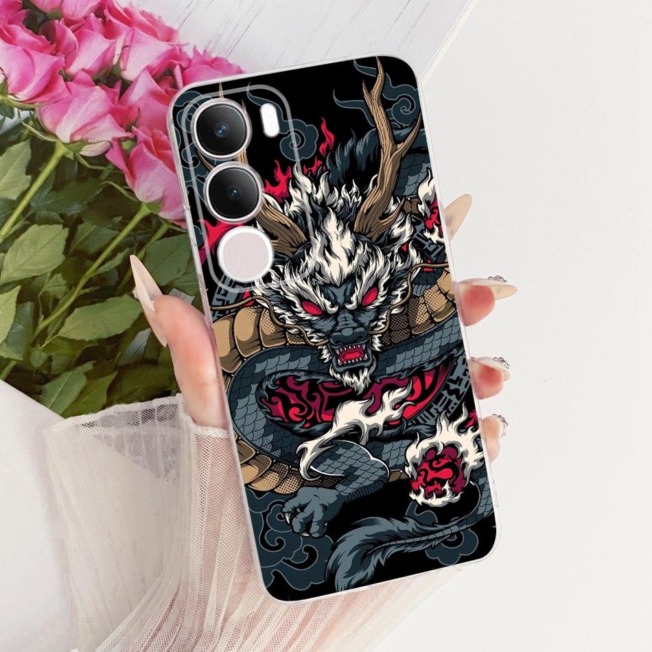 For Vivo Y19s Pro Cool Dragon Tiger Pattern Phone Case For Vivo Y19s Y 19S Pro V2419 Soft Silicone TPU Cases