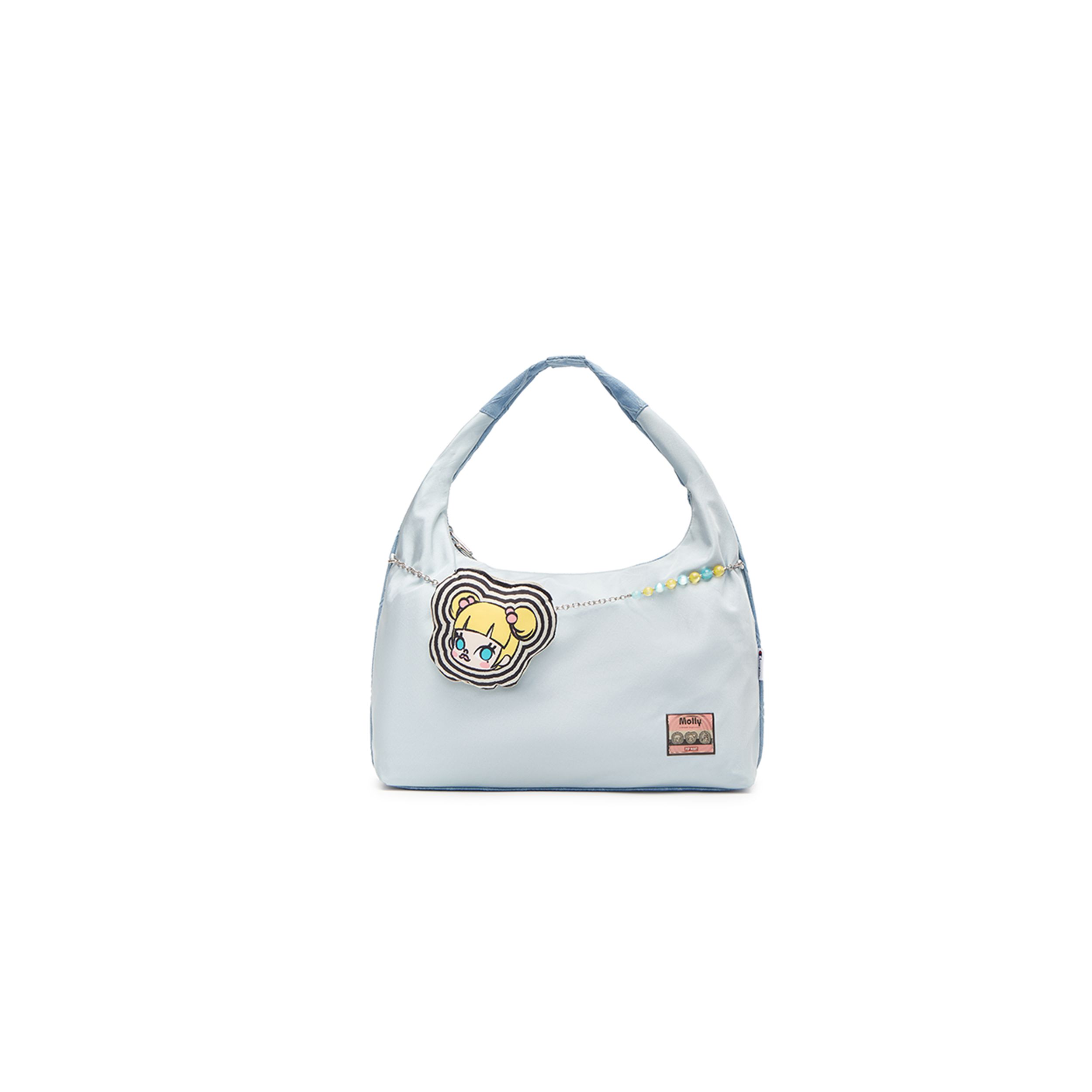 

Champion X Pop Mart Molly Cloud Pro FW24 Retro Casual Versatile Sports Patchwork Color Block Fabric Shoulder Bag Unisex bags U4DACPU70 Light Pink