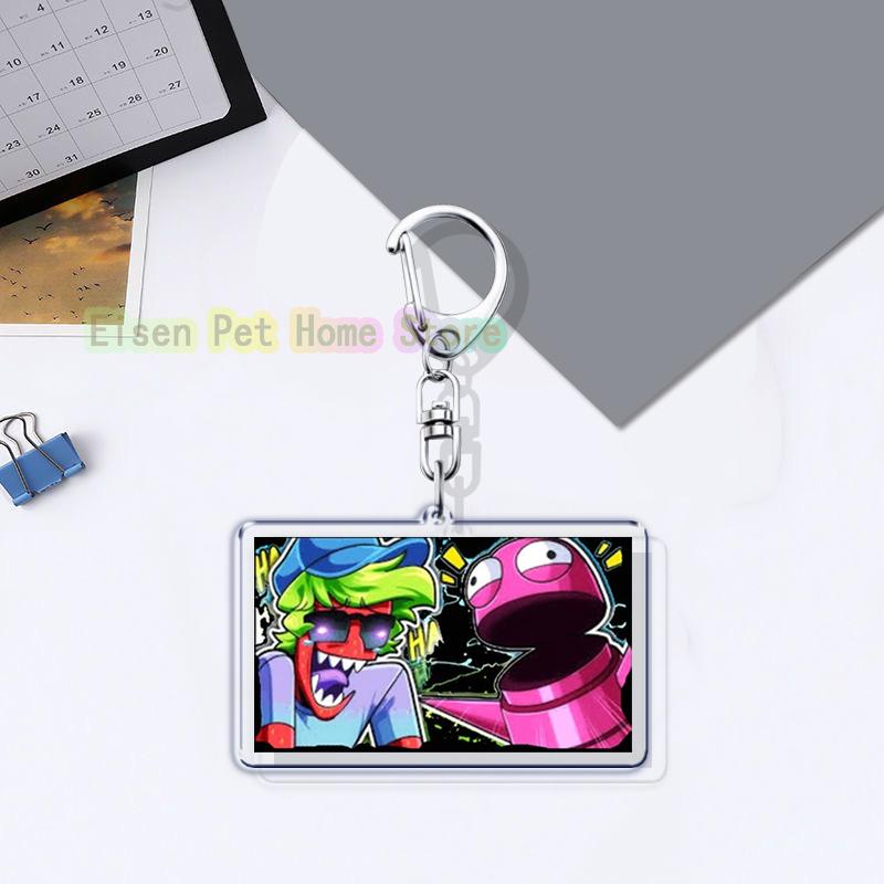 Funny Horrible Game R.E.P.O Keyrings for Accessories Bag Key Chain Ring Jewelry Fans Gifts Horror Keychain Llaveros