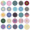 50 Iridescent Mandala Stickers - Waterproof DIY Decoration for Stationery and Milk Tea Cups