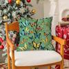Flowers And Animals pattern Pillow Case Silky Short Plush with Invisible Zipper Dustproof Sofa Cushion Cover for Home Decor