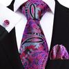 2025 Paisley Floral Men's Tie, Pocket Square & Cufflinks Set