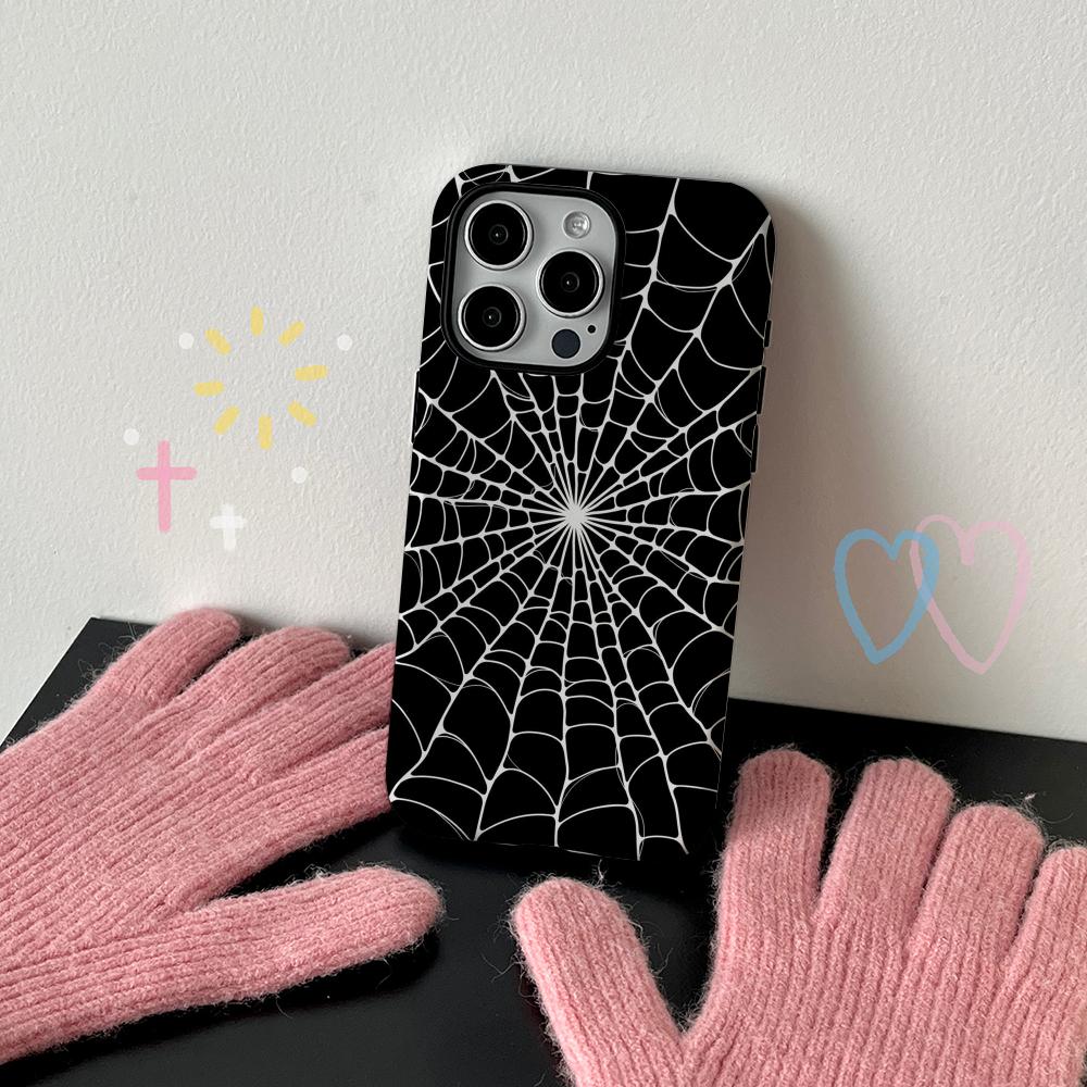 Spider Gothic Style Art Painting Design Phone Case Film Shell For iPhone 17 16e 16 15 14 13 12 11 Pro Max Plus XS