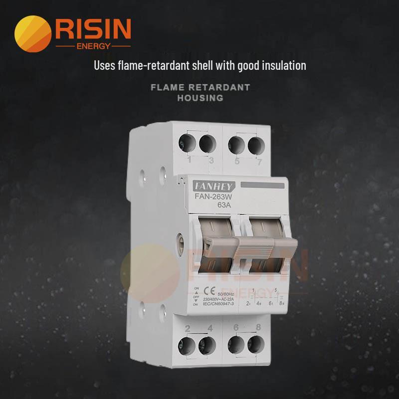 CE Certified 2P 63A & 4P 125A Manual Dual Power Transfer Switch Disconnector