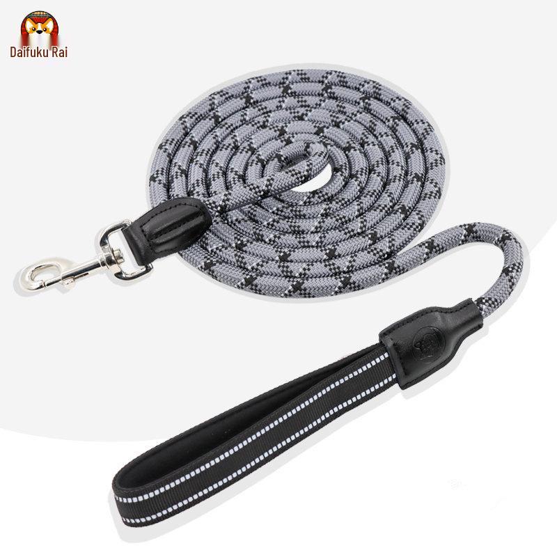 2m Anti-Shock Dog Leash with Collar for Medium & Large Breeds - Golden Retriever & Teddy Training Rope