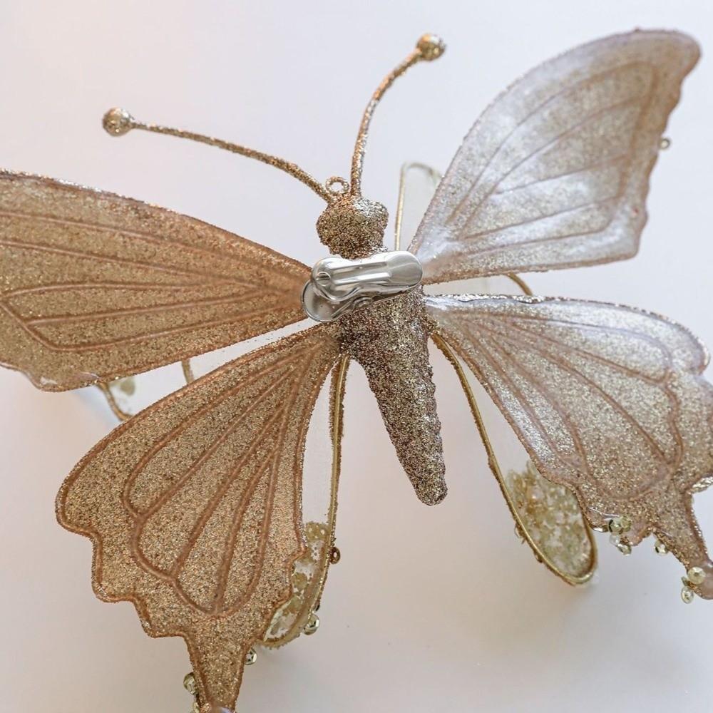 Glitter Dragonfly Hanging Decoration Sparkling Christmas Tree Decorations Atmosphere Layout