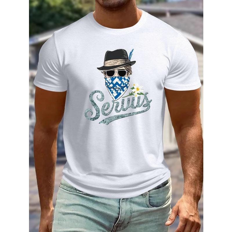 Cool Comfort, Big & Tall Men's Summer T-Shirt - Casual Short Sleeve with Unique Hat Bandana Graphic, Machine Washable