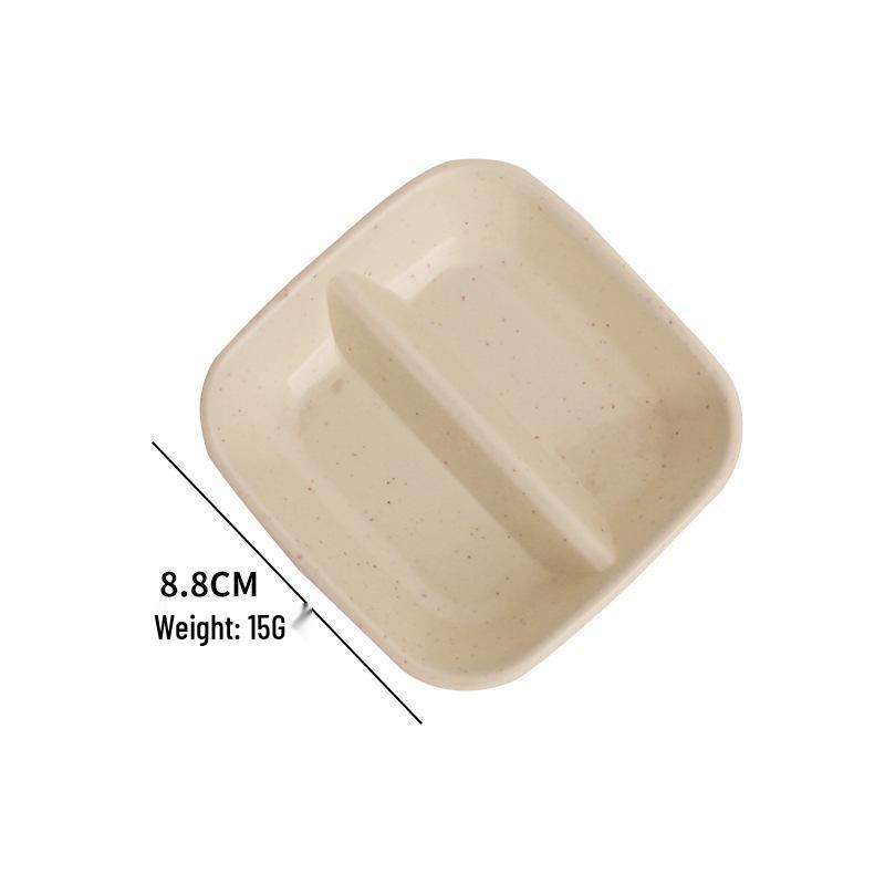 Wheat Straw Small Plate Set: Seasoning, Vinegar, Soy Sauce, Bone, Snack, and Vegetable Dishes