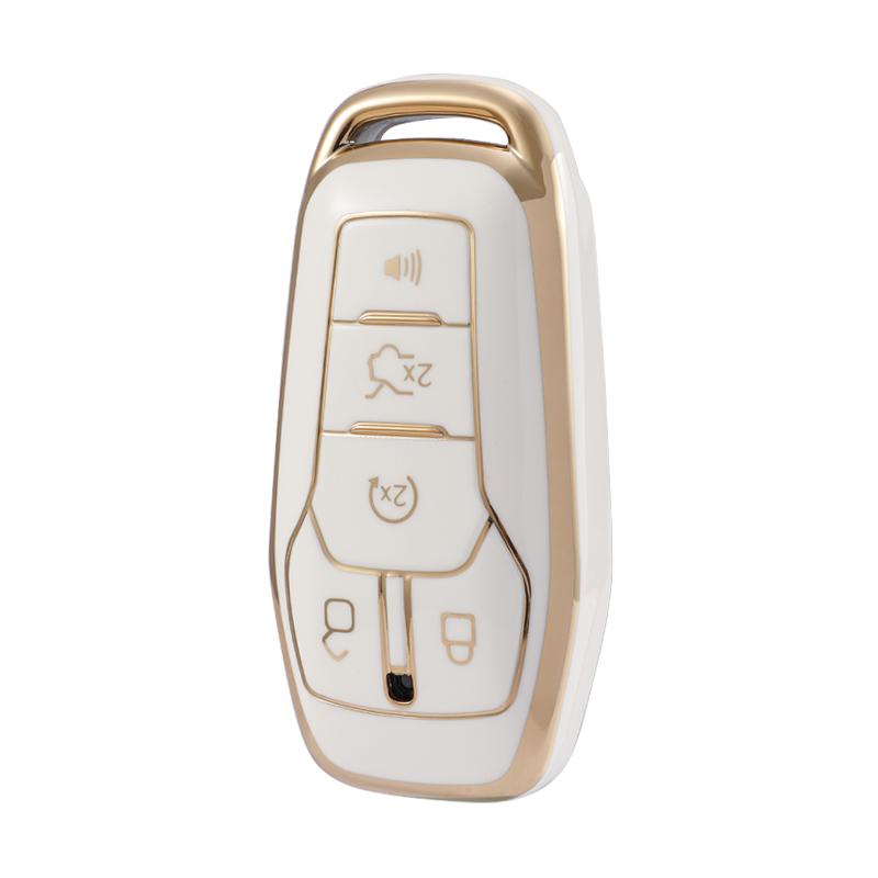 Car Key Cover Case for Ford Fusion Mondeo Mustang F-150 Explorer Edge 2015 2016 2017 2018 Car Styling Key Protection Keychain