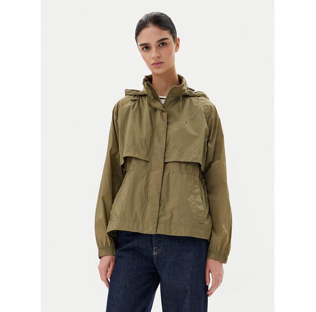 

Ветровка Tommy Hilfiger WW0WW46444 цвета хаки, свободный крой XS