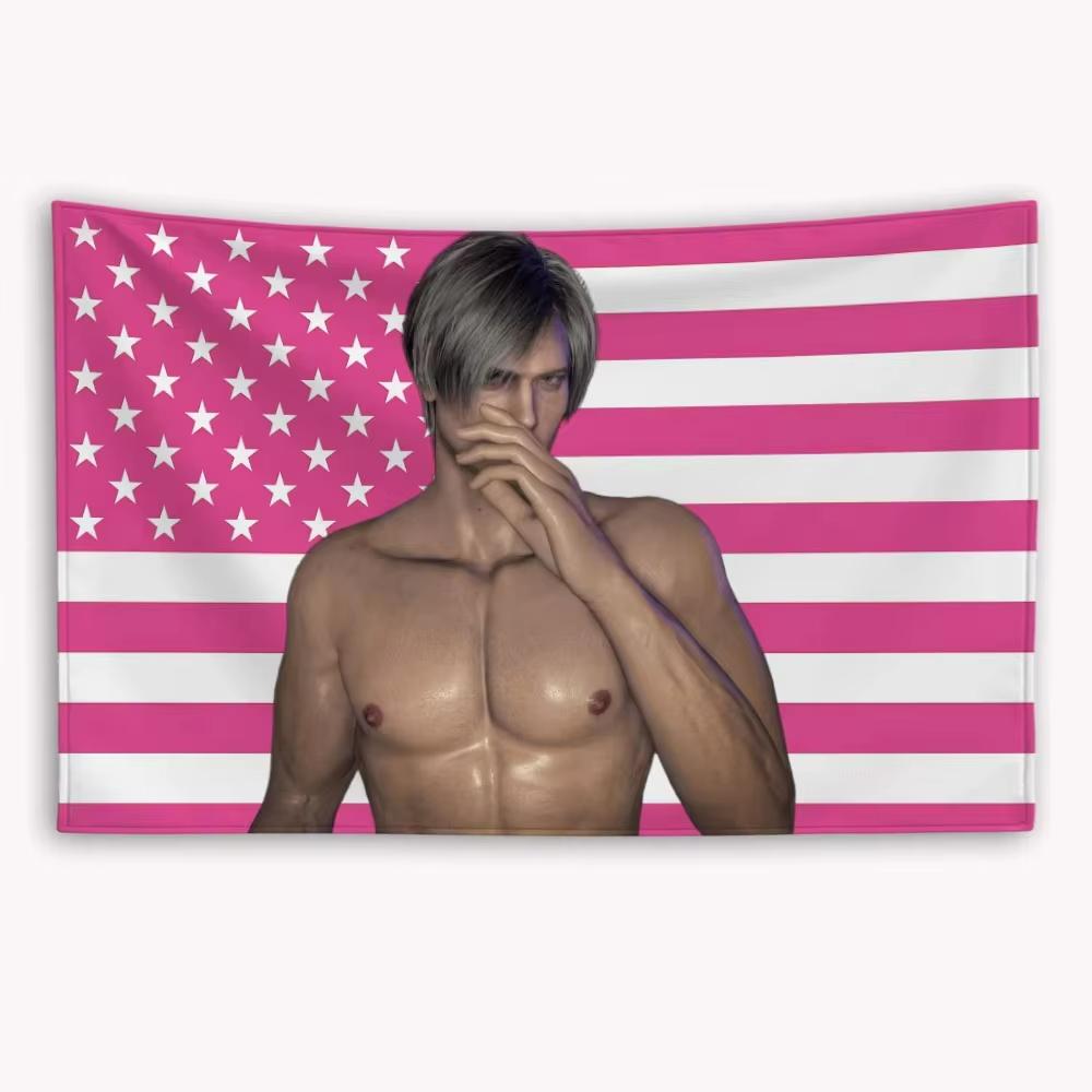 

Indoor Outdoor Decor Lleon Kennedy Tapestry Flag Design Flat Print for Bedroom Support Display MultiSize High Quality 74x94cm(29x37in)