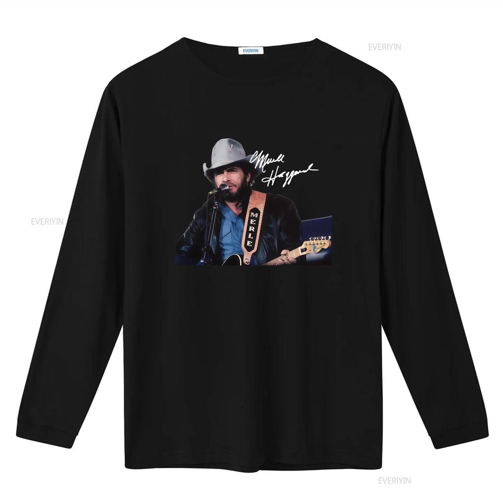 Merle Haggard Signature Cotton T Shirt Musician Design All Sizes S M L XL 2345XL vintage Washed Soft Top For Everyday Wear
