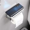 Stainless Steel Toilet Paper Holder with Phone Shelf Bathroom Tissue Holder Toilet Paper Roll Holder