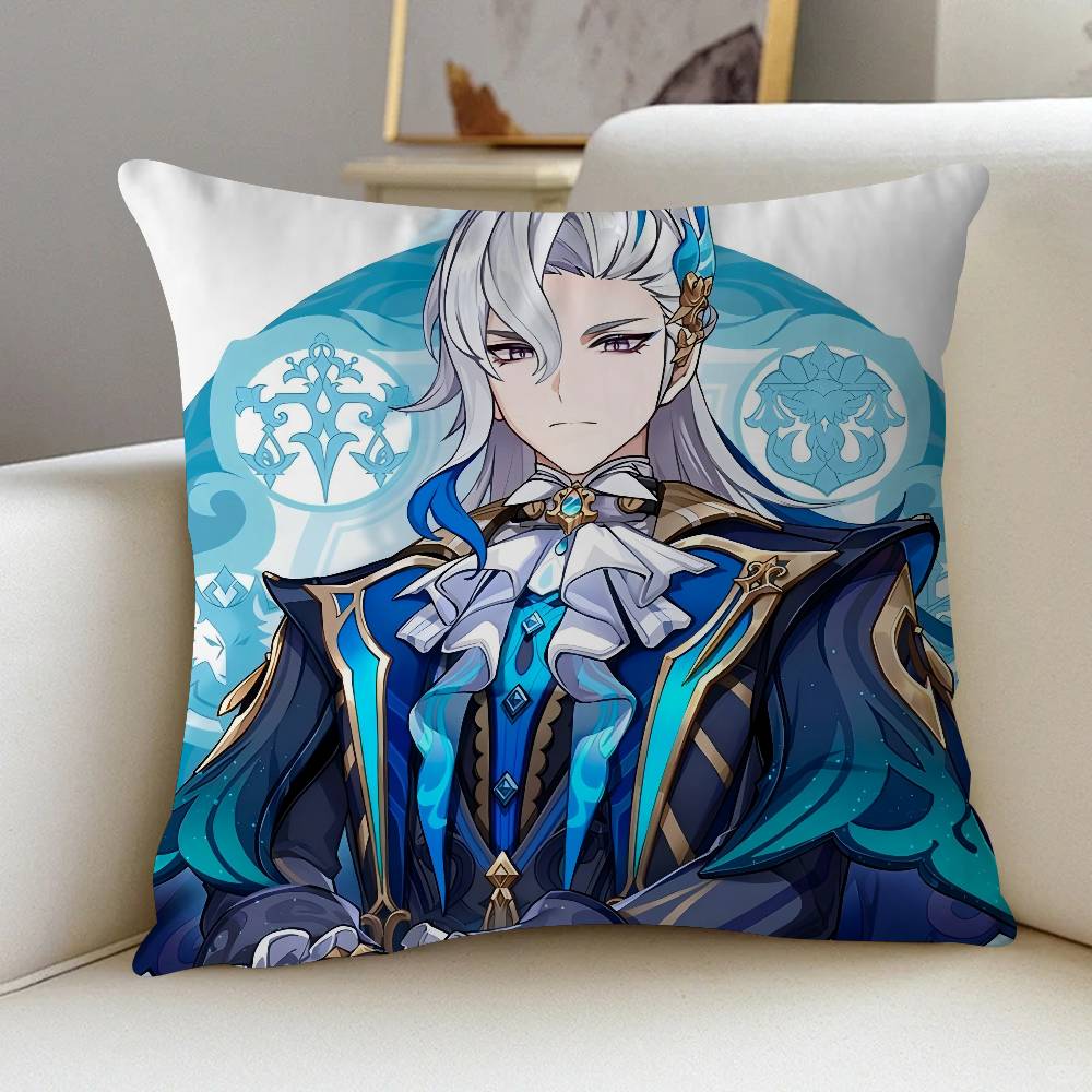 

Neuvillette Stitch Lucky Dragon Pillow Cover Sofa Cushion Cover Home Room Decoration Children Gift 16x16Inch