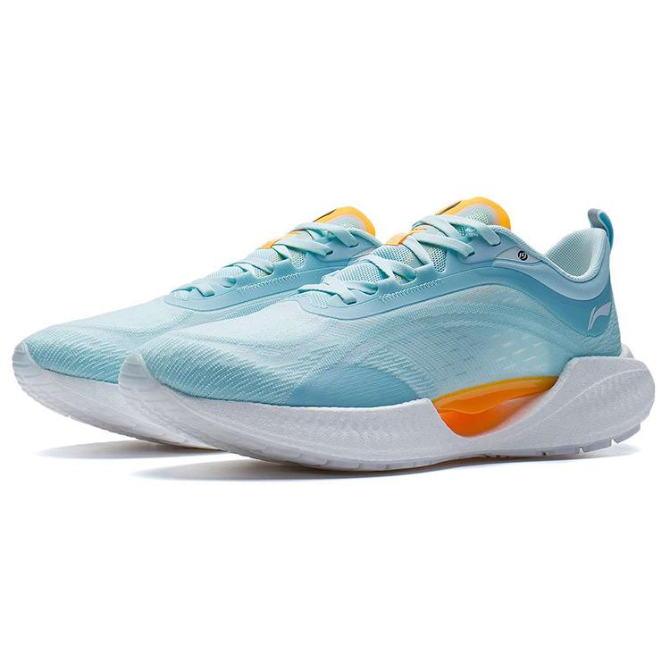 New LiNing Super Light 19 Cushioning, Slip Resistant, And Abrasion Resistant Low Top Running Shoes Lake Blue ARBS001-12